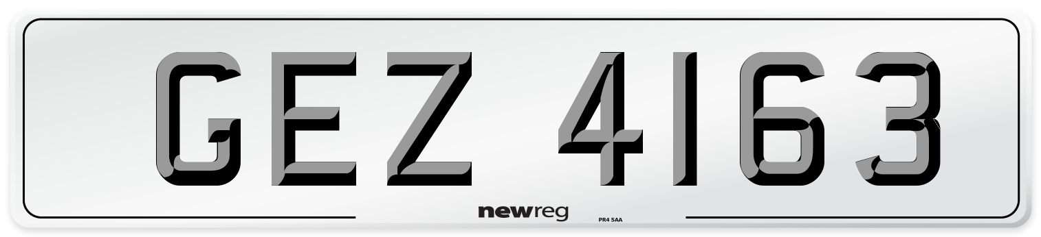 GEZ 4163 Number Plate from New Reg